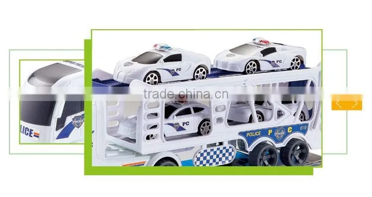 Wholesale friction inertia police toy diecast model truck toys model