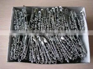 HONBY Wholesaled Alloy Plated 55mm Bunched Safety Pins