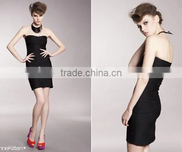 HD-D92-2 hot selling top design tight sexy tube OEM factory ladies mini dresses/short dress/casual dress