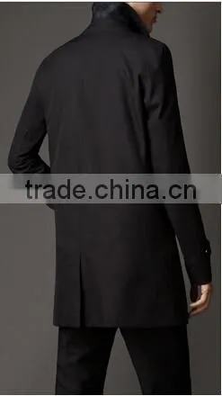 2014 Men Coat double-breasted back vent color black