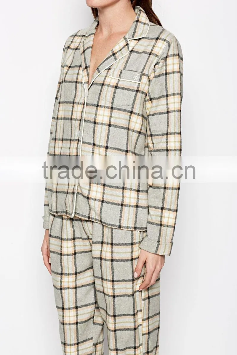 Plaid cotton set in pajamas women photos