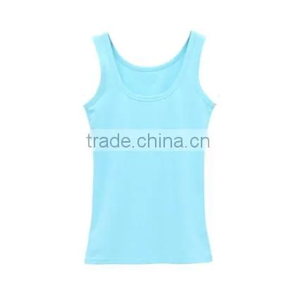 trade assurance promotional 100% cotton custom women blank tank top