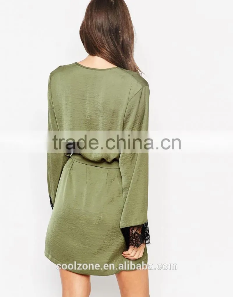 Regular fit wrap front bath robe wholesale women comfortable robe