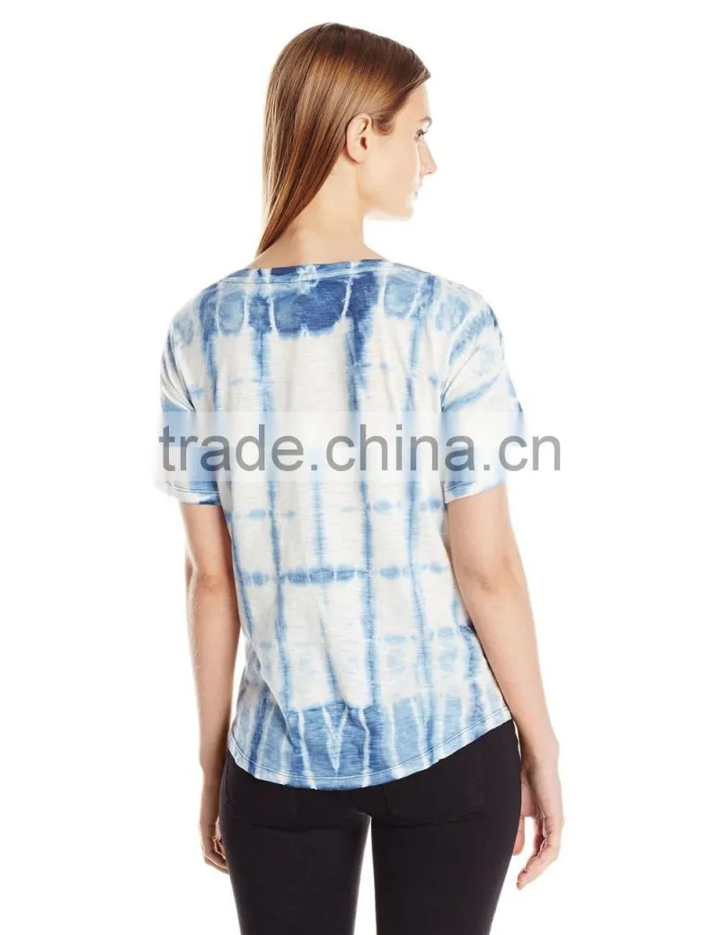 Women's Fashion Good Looking Short Sleeve Wholesale Tie Dye T-Shirt