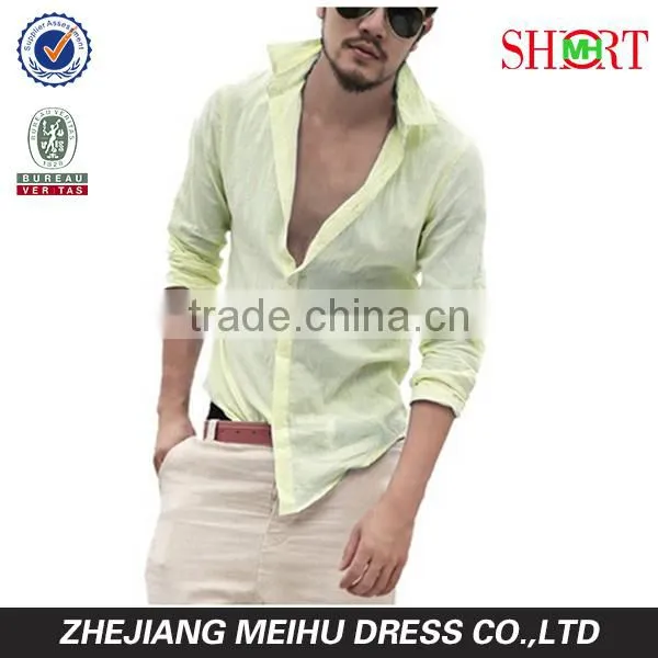 Hawaii Styling Men's Cotton Linen Blend Shirts Ultra Light Colorful Shirts