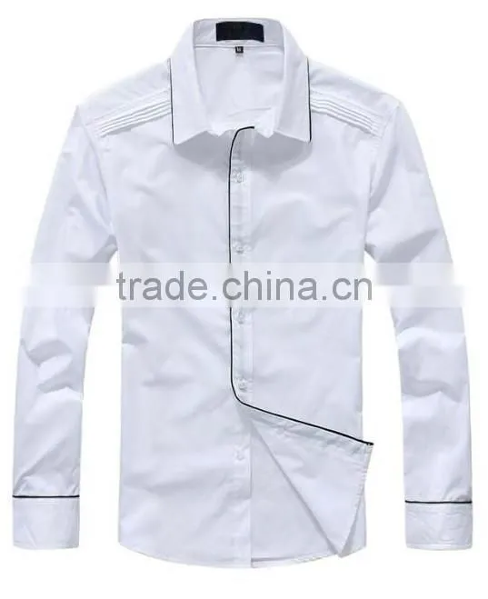 100% Cotton grey color slim fit stylish casual long sleeve fashion man Shirt
