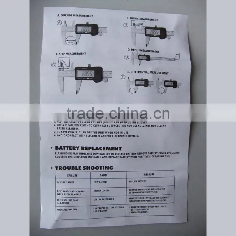 electronic digital caliper stainless hardened stainess steel digital vernier caliper 0-600mm