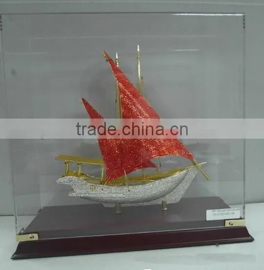 high quality metal boat clocks for company souvenir gift