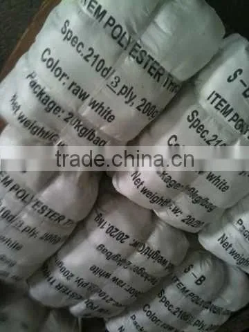 Raw White 210 Denier Nylon Thread For Binding