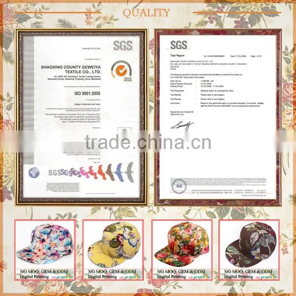 OEM Cotton Linen Digital Printing Baseball Cap