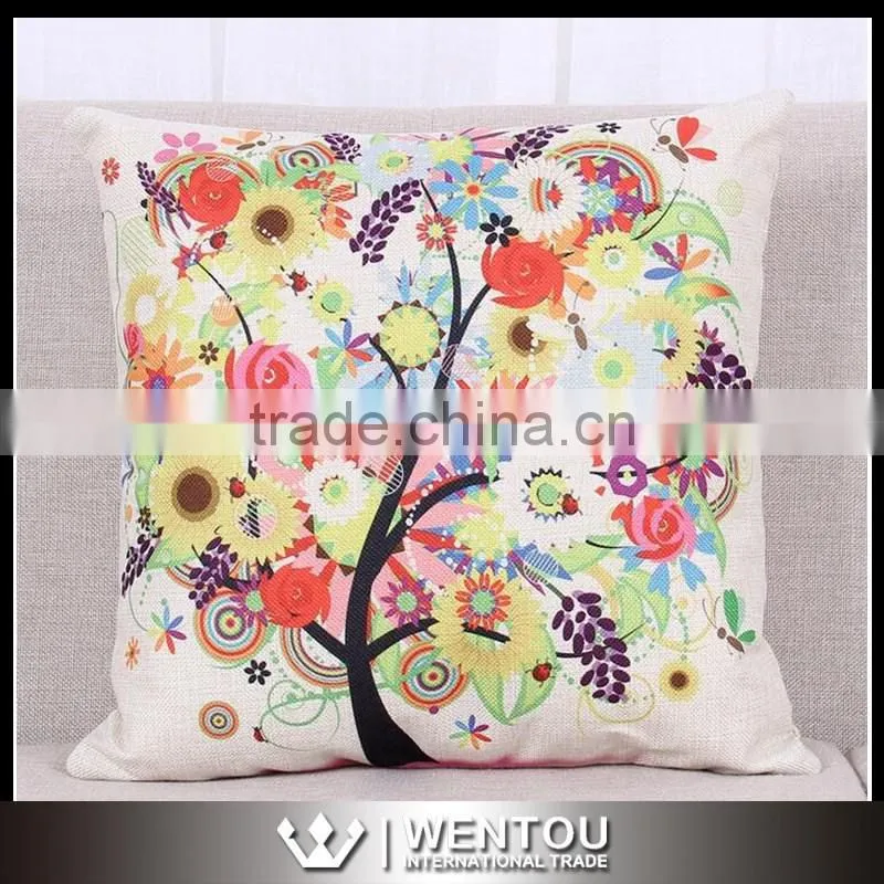 Wholesale Monogram Tree Printed Cushion Cover Pillowcase