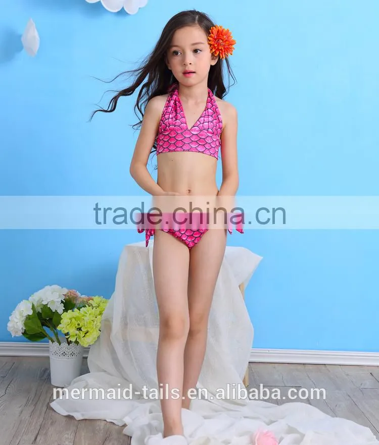 Mermaid Girls Sea Wave Bikini Set Mermaidens Swimsuits and Swimwear