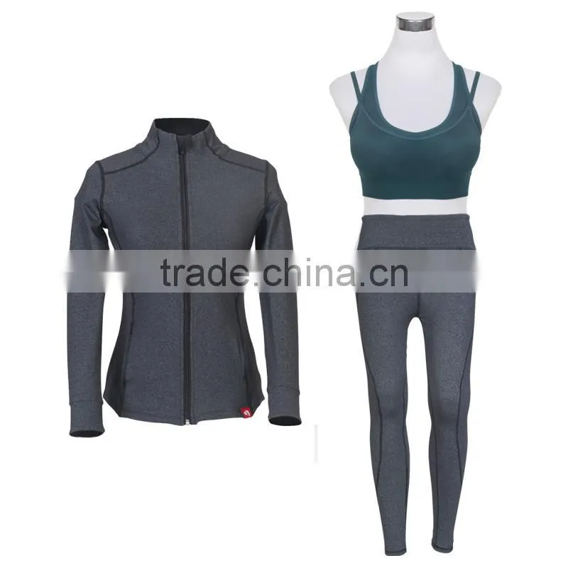 Yoga exercise wear for ladies printing logos custom plus size