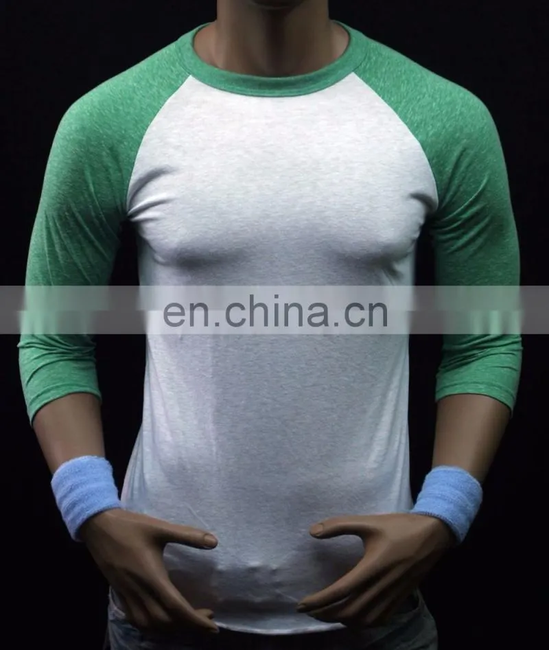 Men 3/4 Sleeve Baseball T Shirts Fitted Soft Raglan Casual Plain Slim Fit Tee-customise tshirt-summer wear tshirt