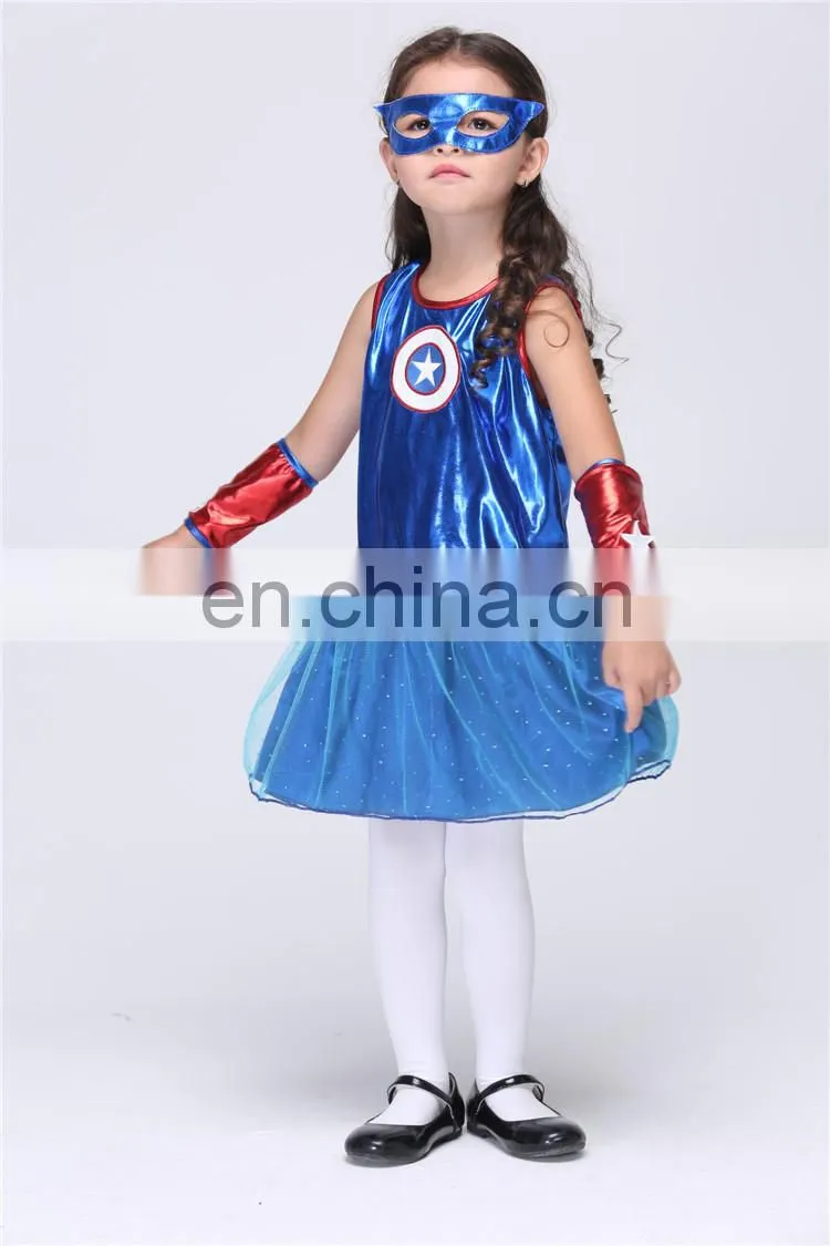 wholesale girl fancy party Captain America costume FGCC-0149
