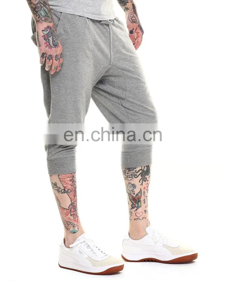 custom soft french terry capri jogger shorts