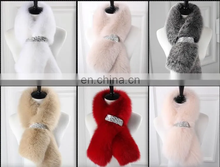 Luxury High Quality Colorful Real Fox Fur Scarf