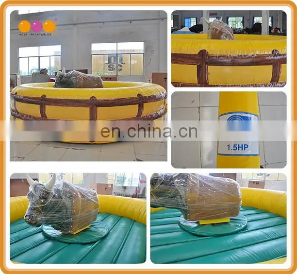 Hot selling inflatable bull riding machine, inflatable redeo for sport game