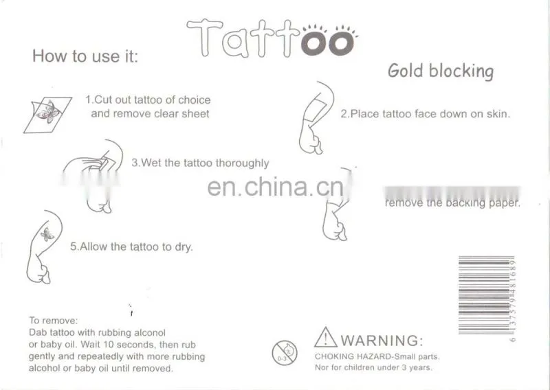 Gold and Silver Temporary Tattoo Set