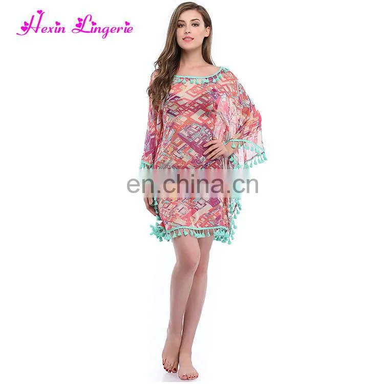 Wholesale Summer Floral Off Shoulder One Size Ladies Beach Dress