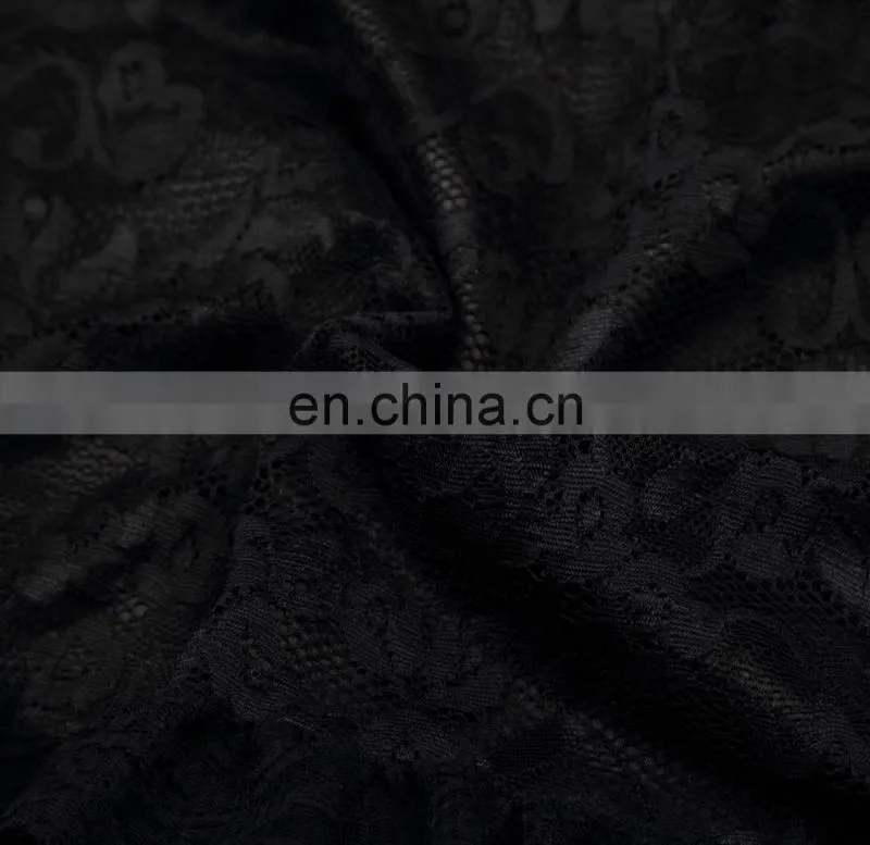 Belle Poque Vintage Retro Lace Satin Elastic Waist Asymmetrical High-Low Black Skirt BP000329-1