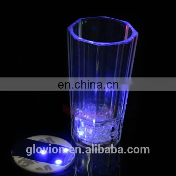 New design LED 3M Sticker plastic drink coasters