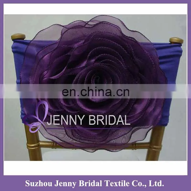 FL029A artificial organza purple wedding rose flower