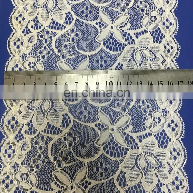 Professional design nylon wide lace trim for sale
