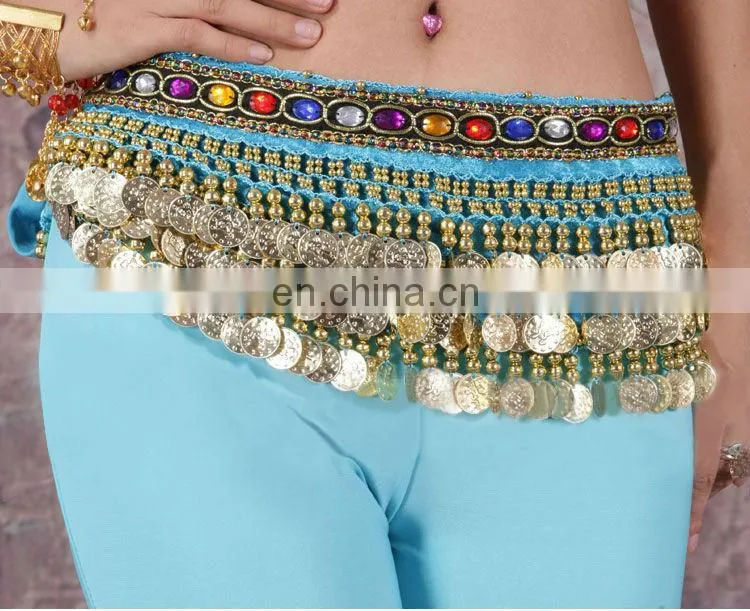 Cheap 248 and 338 coins Belly dance silver coins hip scarf Y-2035#