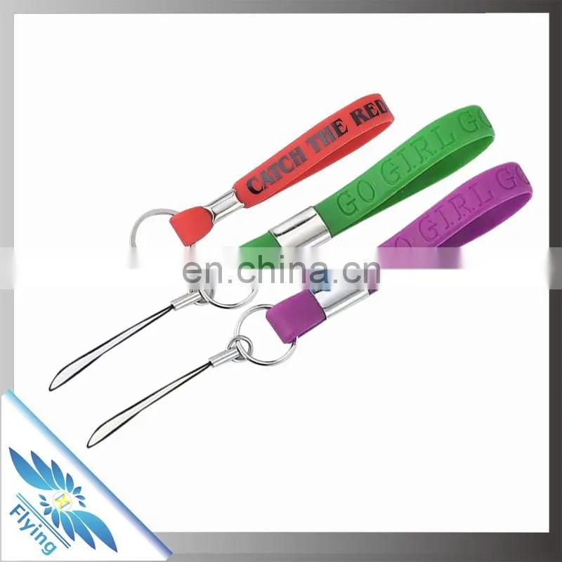 Custom rubber keychain/silicone keychain/silicone bracelet key ring