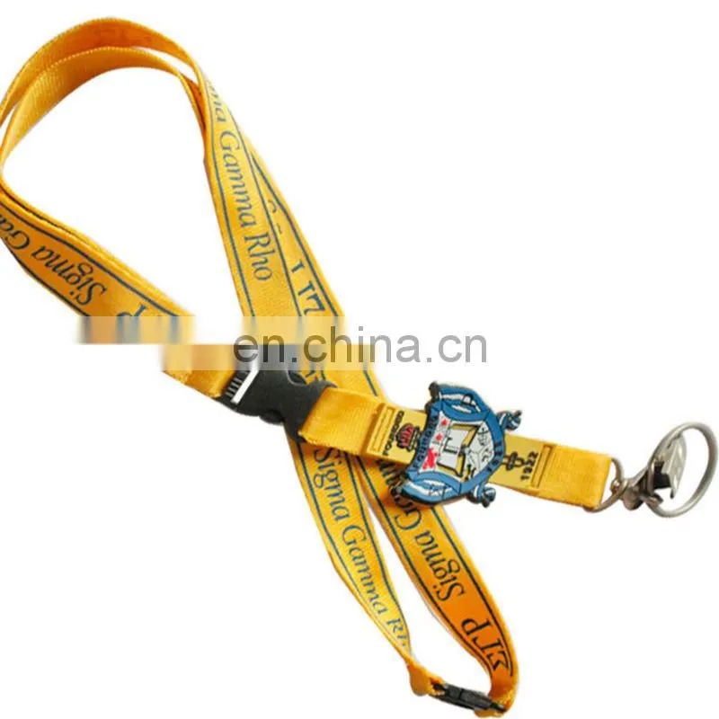 2013 Free customized woven imprint lanyards
