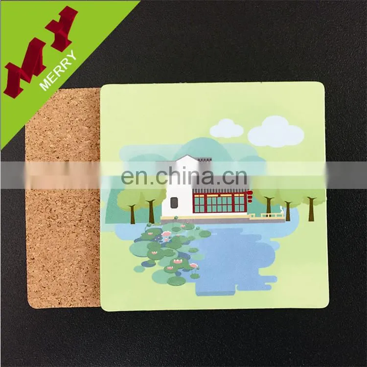 Christmas gifts custom printed drink pure wood coaster