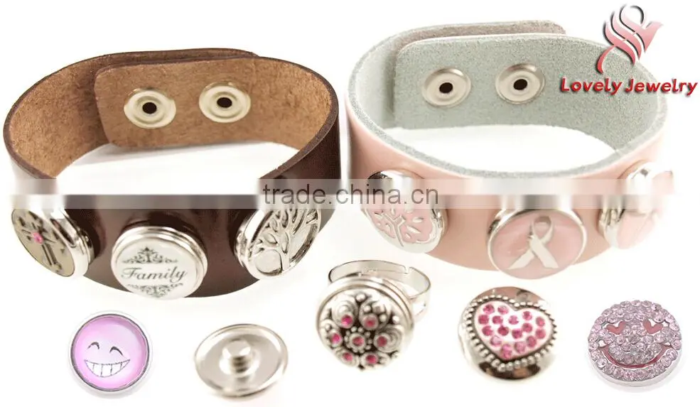 unique push button snap for leather bracelet XKZ0470