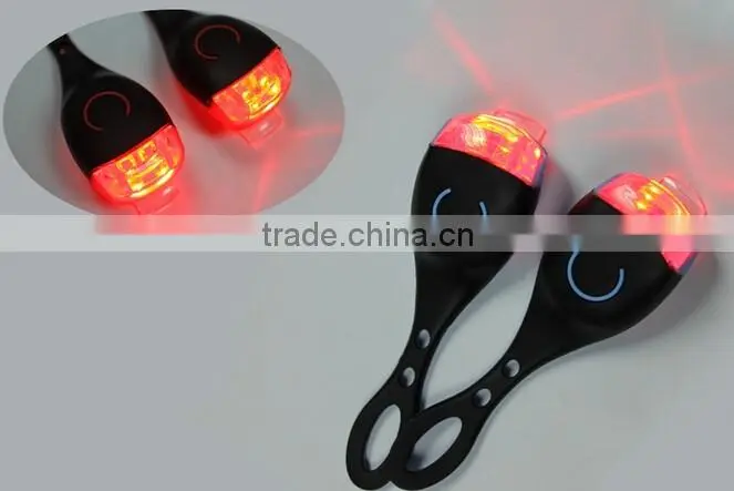 Prmotional silicon rubber metarial 2 LED bike light,bicycle light