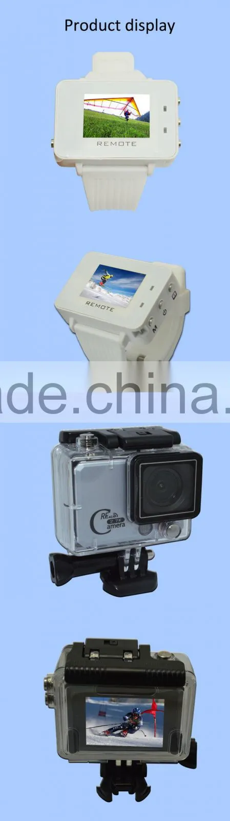 X5 Plus - Ambarella A7LA50 Processor 50 Meters Waterproof Action Camera 2560x1080@30fps 1920x1080@45fps with RF Watch Controller