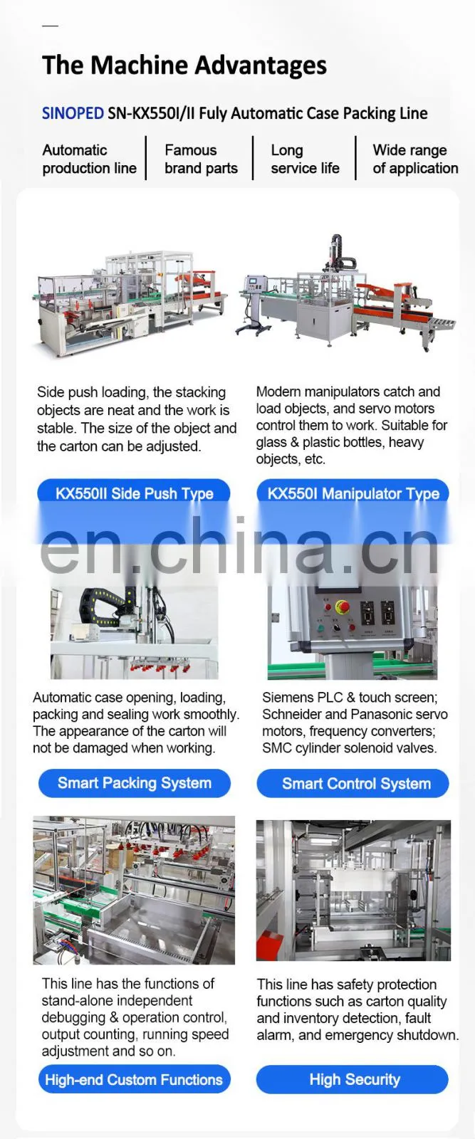 Automatic Multifunctional Bottle Packing Machine Robotic Carton Beverage Can Case Packer For Boxes