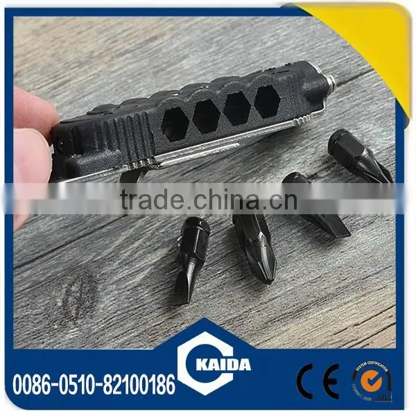 Mini pocket stainless steel outdoor tool multifunction slot and phillips screw driver