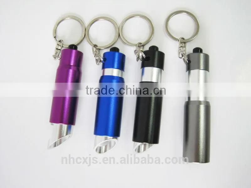 New super bright 3 led keychain flashlight with bottle opener