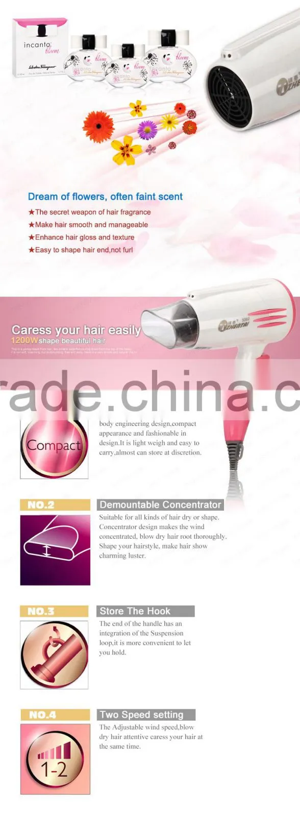 Foldable Hair Dryer Low Price Hair Dryer for Turkey Market