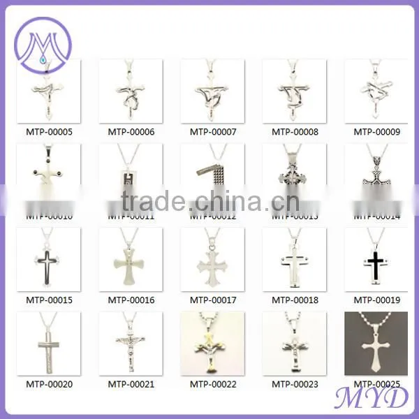 Stainless Steel Gold Plating Angel Wing Key Pendant Necklace