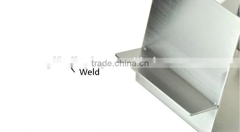Metal Wallet Display Stand Purse Holder Matt Silver Stainless Steel Wallet Rack RWA003