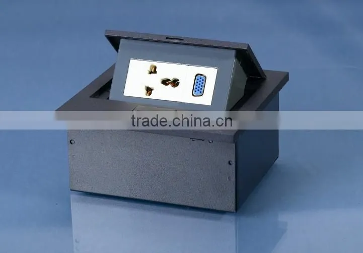 Multiple office table top pop up electric power socket outlet