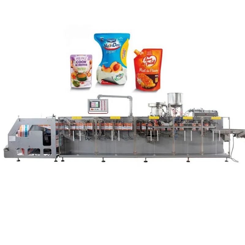 Shanghai Factory Stand up Doypack Spout Pouch/sachet/bag Filling Capping Machine for Jelly Dairy Milk Drinks Juice Packing
