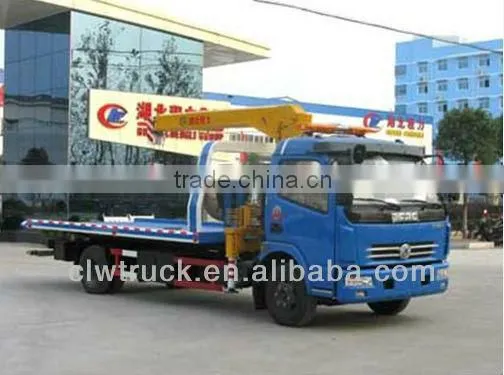 Dongfeng DLK 4400mm flatbed wrecker towing truck