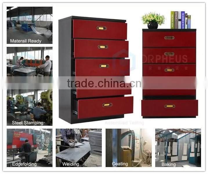 Wholesale Antique Style Furniture Steel Drawer Cabinet Godrej 5 Drawer Steel Filing Cabinet