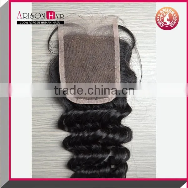 cheap wholesale deep wave virgin brazilian hair lace closure