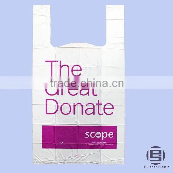 BCA Biodegradable PE Printed Plastic Donation Bag For collection