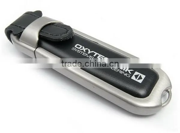 Black leather memorias usb 32 gb