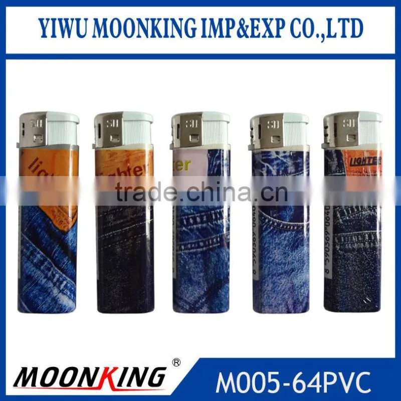 wholesale cheap price wrap pvc picture plastic disposable electronic fire cigar lighter