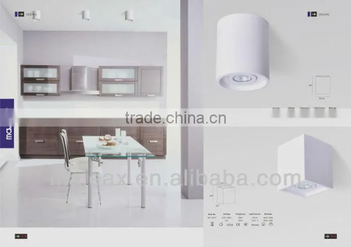 E27 Square Fluoresent Plaster decorative ceiling light